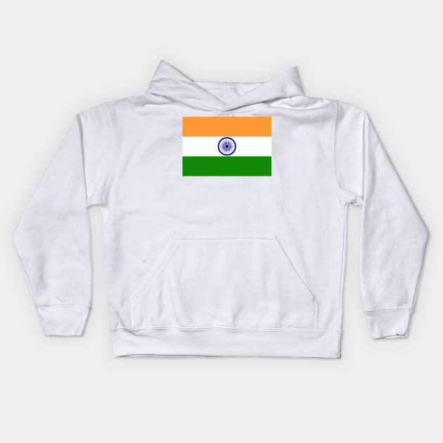 Flag of India Kids Hoodie by Bravuramedia